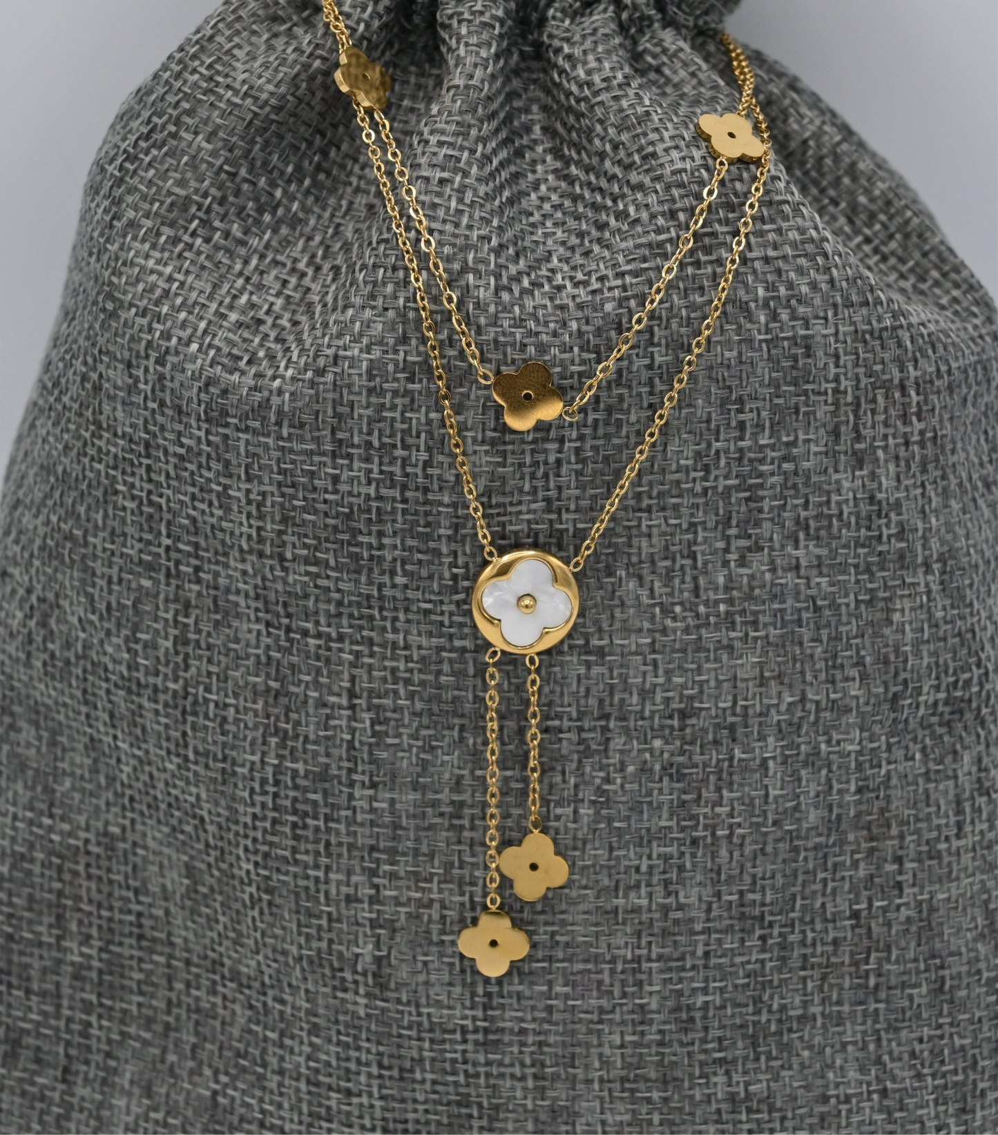 Flower Two Layers Necklace
