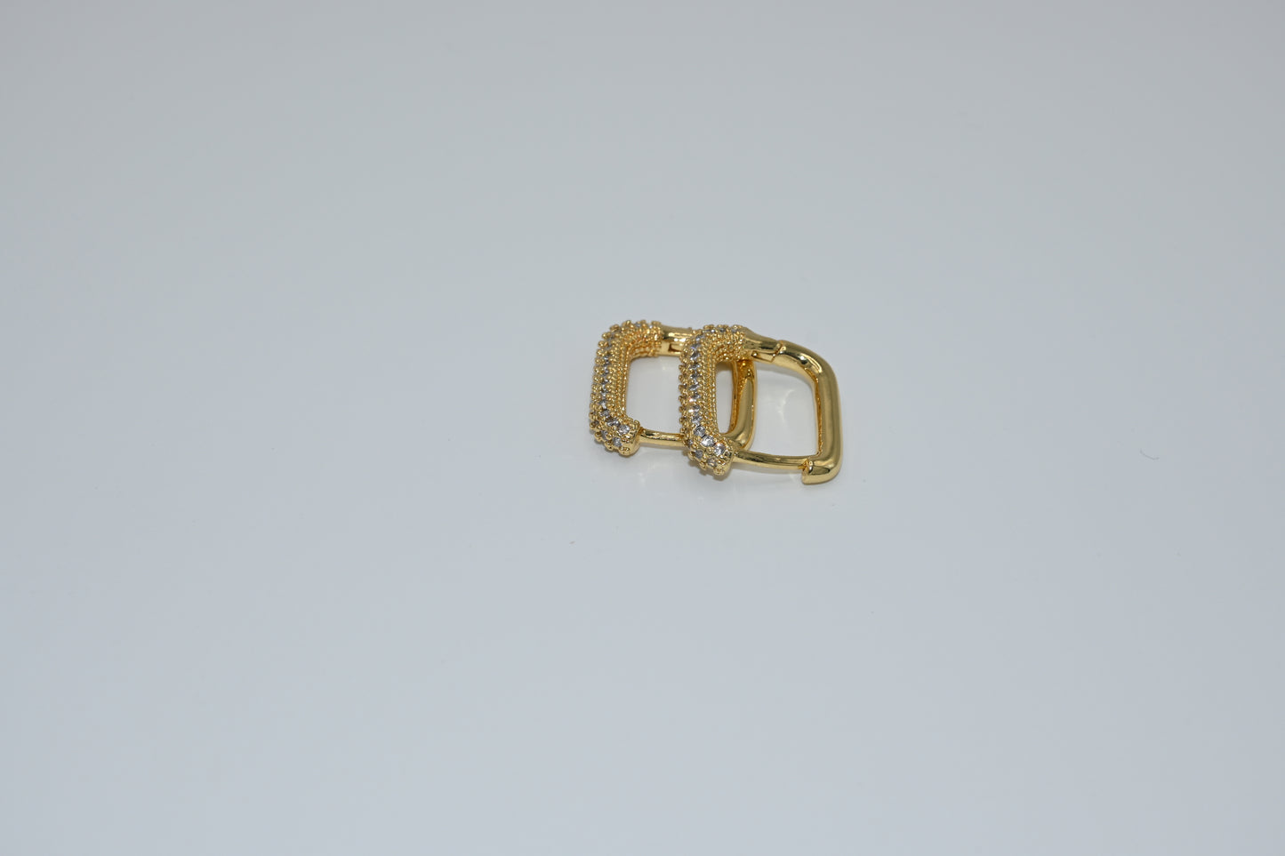 Square Sparkle Hoop Earring