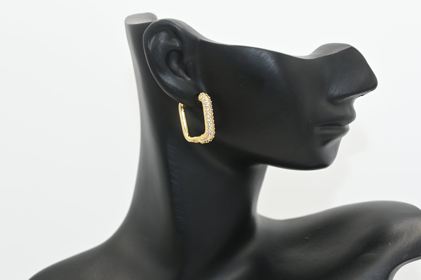 Square Sparkle Hoop Earring