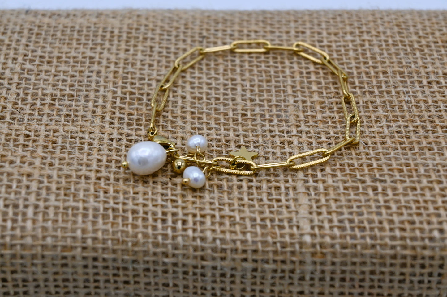 Paperclip Pearl Bracelet