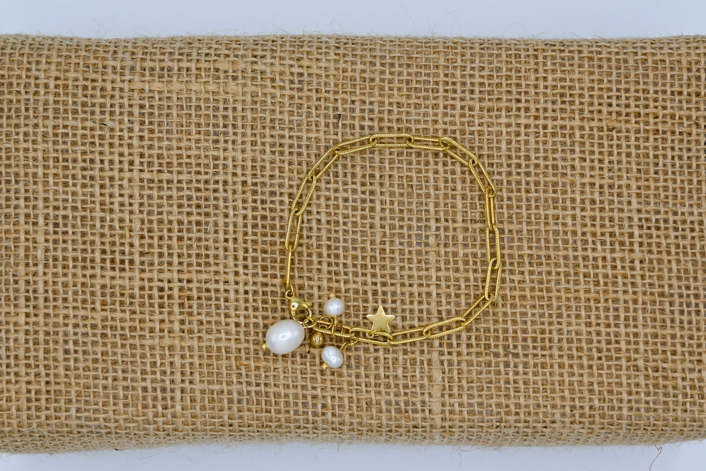 Paperclip Pearl Bracelet