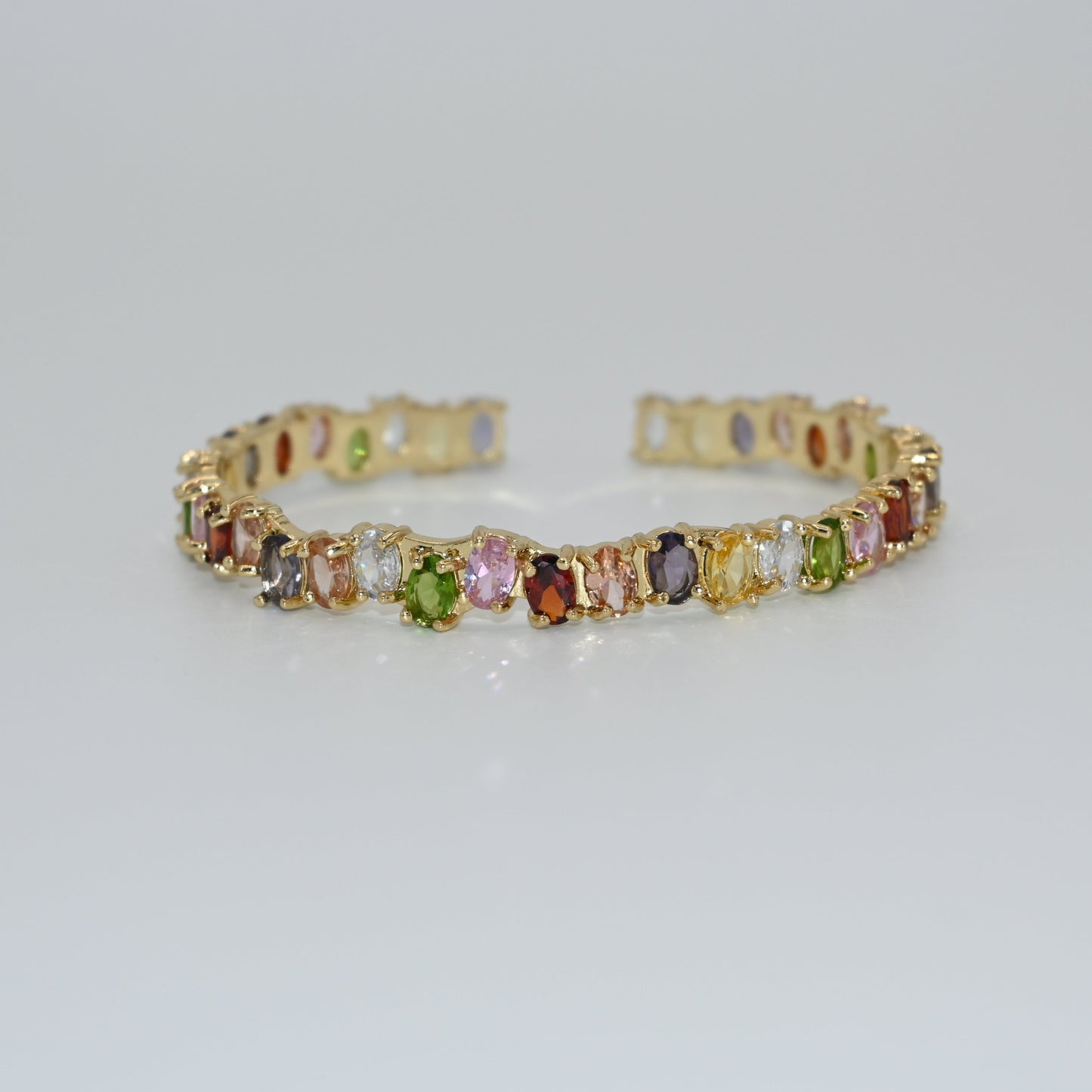 Oval Crystals Bangle