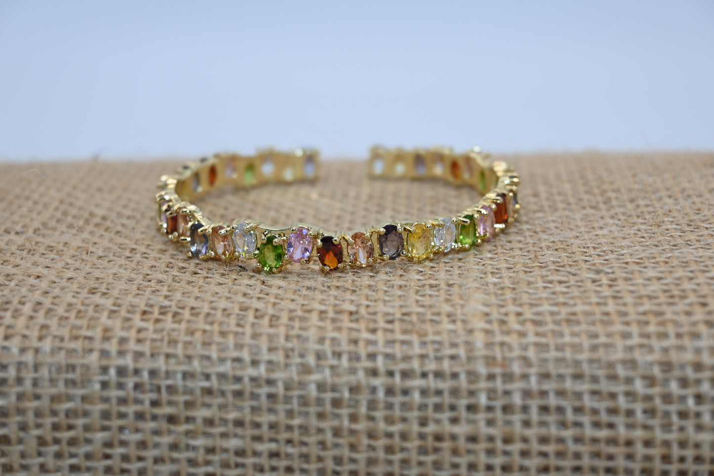 Oval Crystals Bangle