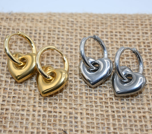 Chunky Heart Earrings